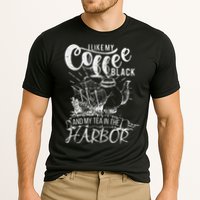 I Like My Coffee Black And My Tea In The Harbor Patriotic Cooling Performance Crew T-Shirt