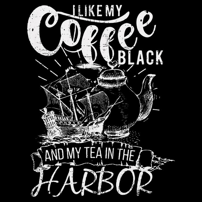 I Like My Coffee Black And My Tea In The Harbor Patriotic Cooling Performance Crew T-Shirt