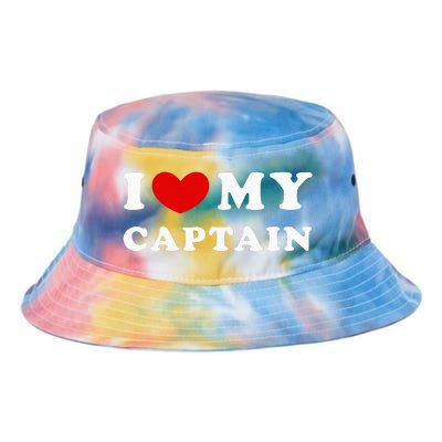 I Love My Captain Tie Dye Newport Bucket Hat