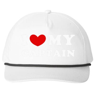 I Love My Captain Snapback Five-Panel Rope Hat