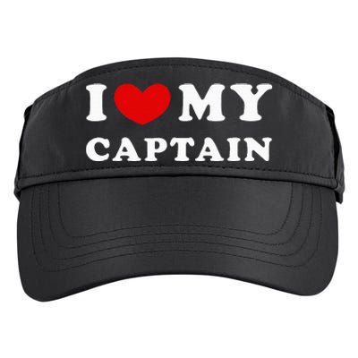 I Love My Captain Adult Drive Performance Visor