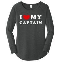 I Love My Captain Women's Perfect Tri Tunic Long Sleeve Shirt