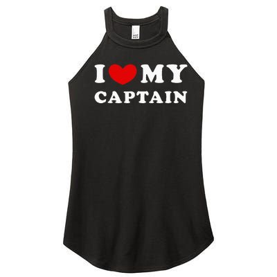 I Love My Captain Women’s Perfect Tri Rocker Tank