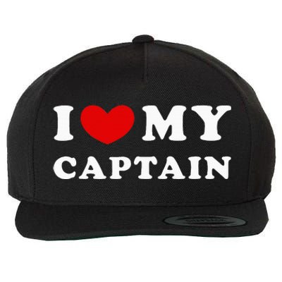 I Love My Captain Wool Snapback Cap