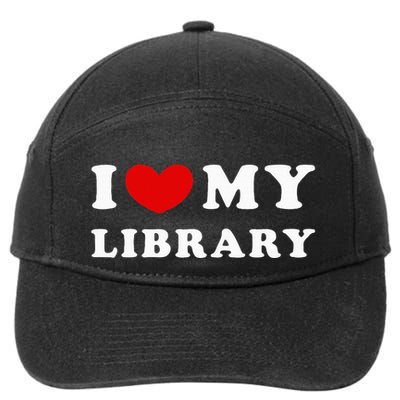 I Love My Library 7-Panel Snapback Hat