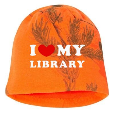 I Love My Library Kati - Camo Knit Beanie