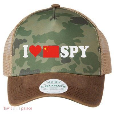 I Love My Chinese Spy I Heart Chinese SpyChina Flag Legacy Tie Dye Trucker Hat