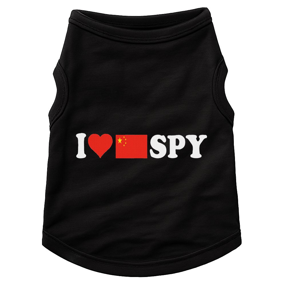 I Love My Chinese Spy I Heart Chinese SpyChina Flag Doggie Tank