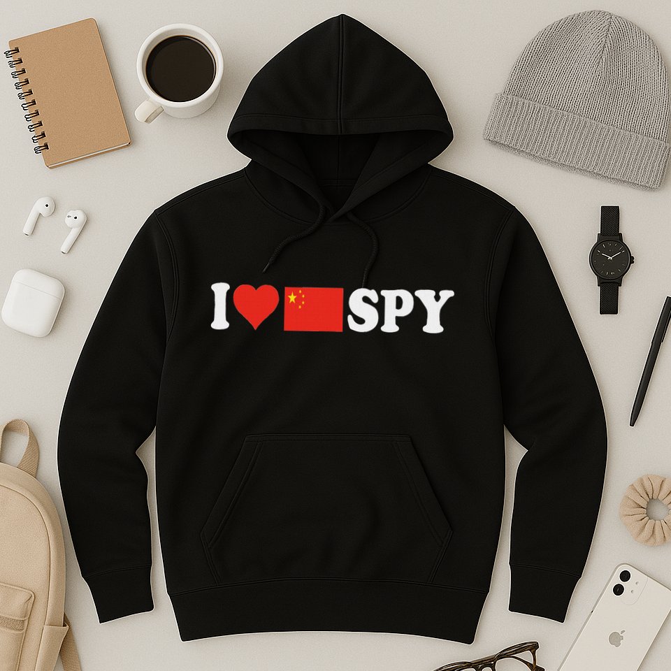 I Love My Chinese Spy I Heart Chinese SpyChina Flag Hoodie