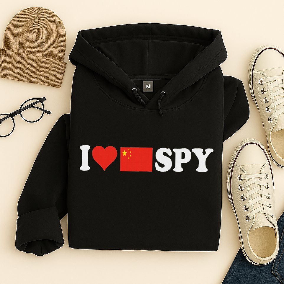 I Love My Chinese Spy I Heart Chinese SpyChina Flag Hoodie