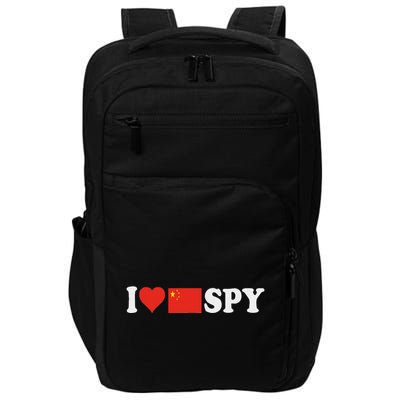 I Love My Chinese Spy I Heart Chinese SpyChina Flag Impact Tech Backpack