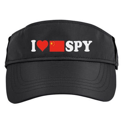 I Love My Chinese Spy I Heart Chinese SpyChina Flag Adult Drive Performance Visor