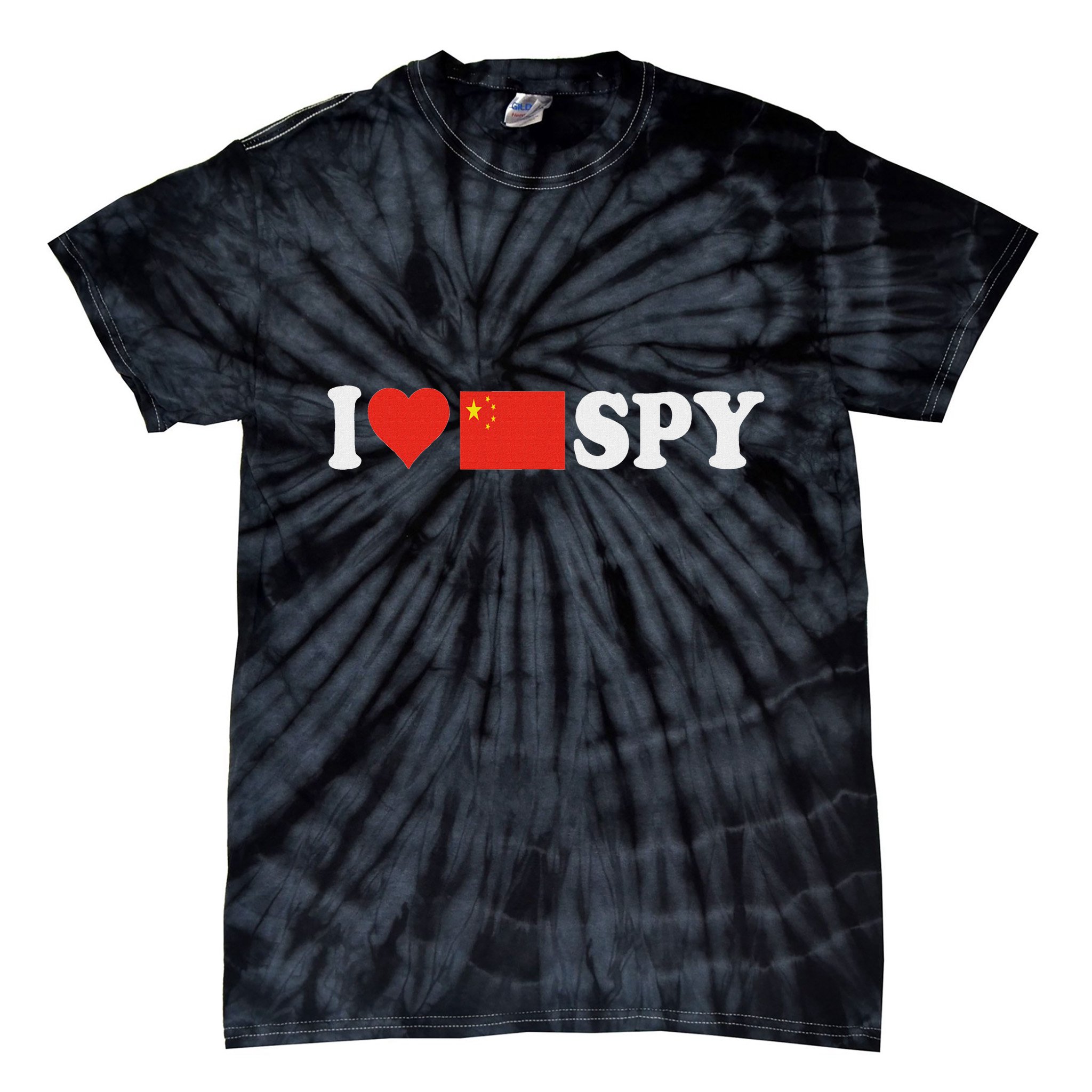 I Love My Chinese Spy I Heart Chinese SpyChina Flag Tie-Dye T-Shirt
