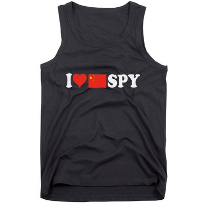 I Love My Chinese Spy I Heart Chinese SpyChina Flag Tank Top