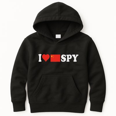 I Love My Chinese Spy I Heart Chinese SpyChina Flag Kids Hoodie