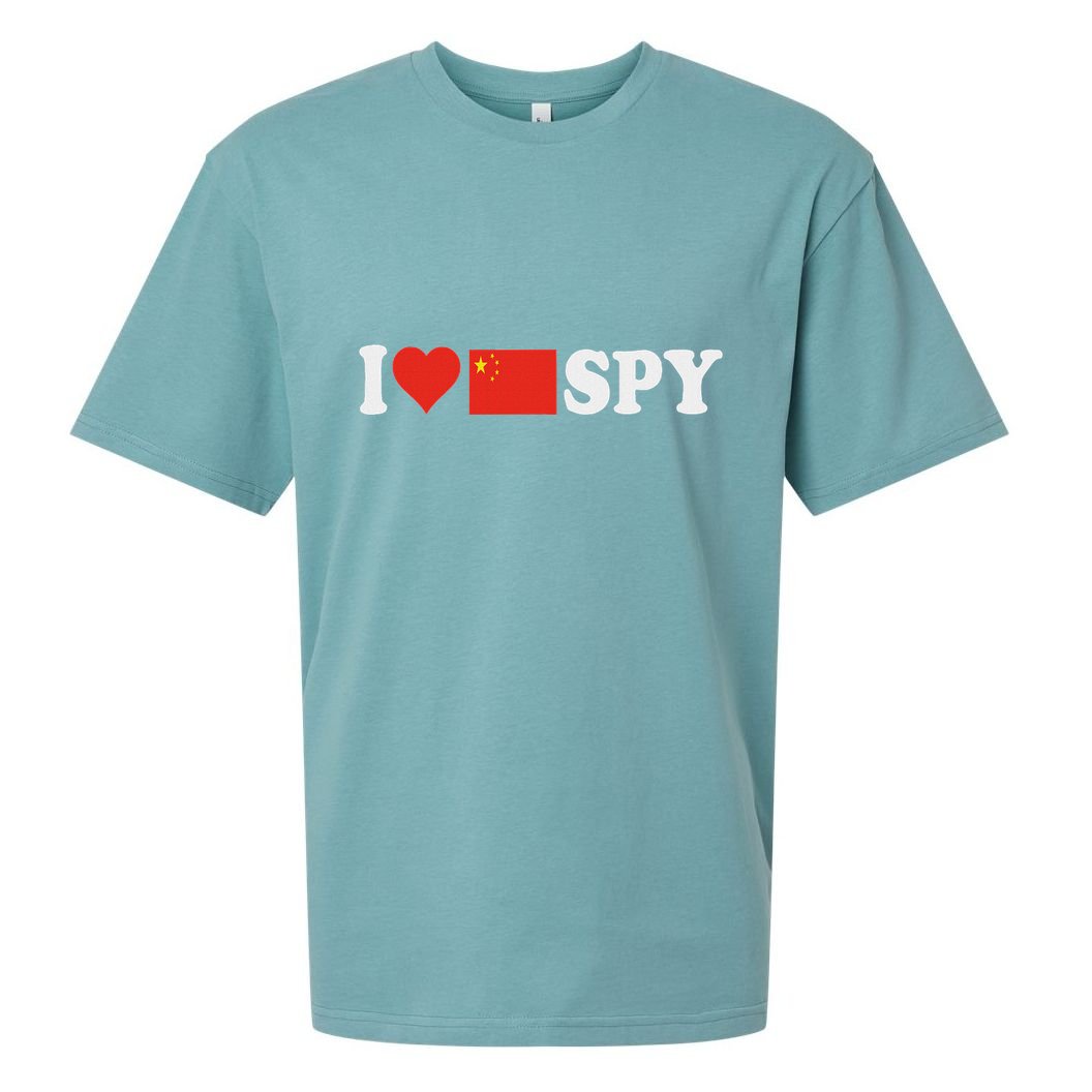 I Love My Chinese Spy I Heart Chinese SpyChina Flag Sueded Cloud Jersey T-Shirt