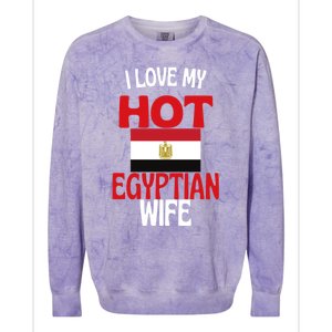 I Love My Hot Egyptian Wife Funny Egypt Relationship Gift Colorblast Crewneck Sweatshirt