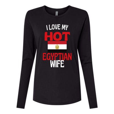 I Love My Hot Egyptian Wife Funny Egypt Relationship Gift Womens Cotton Relaxed Long Sleeve T-Shirt