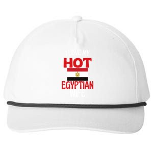 I Love My Hot Egyptian Wife Funny Egypt Relationship Gift Snapback Five-Panel Rope Hat