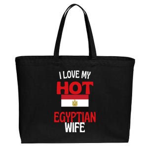 I Love My Hot Egyptian Wife Funny Egypt Relationship Gift Cotton Canvas Jumbo Tote