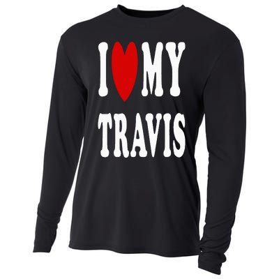 I Love My Travis I Heart My Travis Cooling Performance Long Sleeve Crew