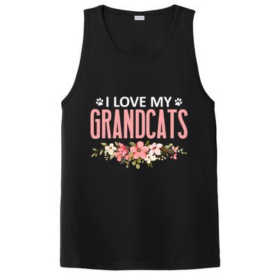 I Love My Grandcats Cat Lover Granddad Grandma Grandparent Gift PosiCharge Competitor Tank