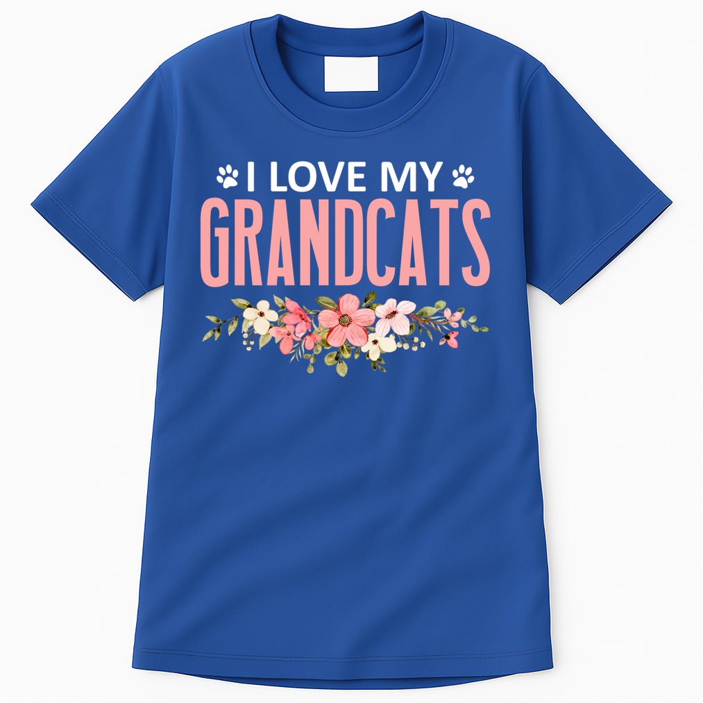 I Love My Grandcats Cat Lover Granddad Grandma Grandparent Gift Tall T-Shirt