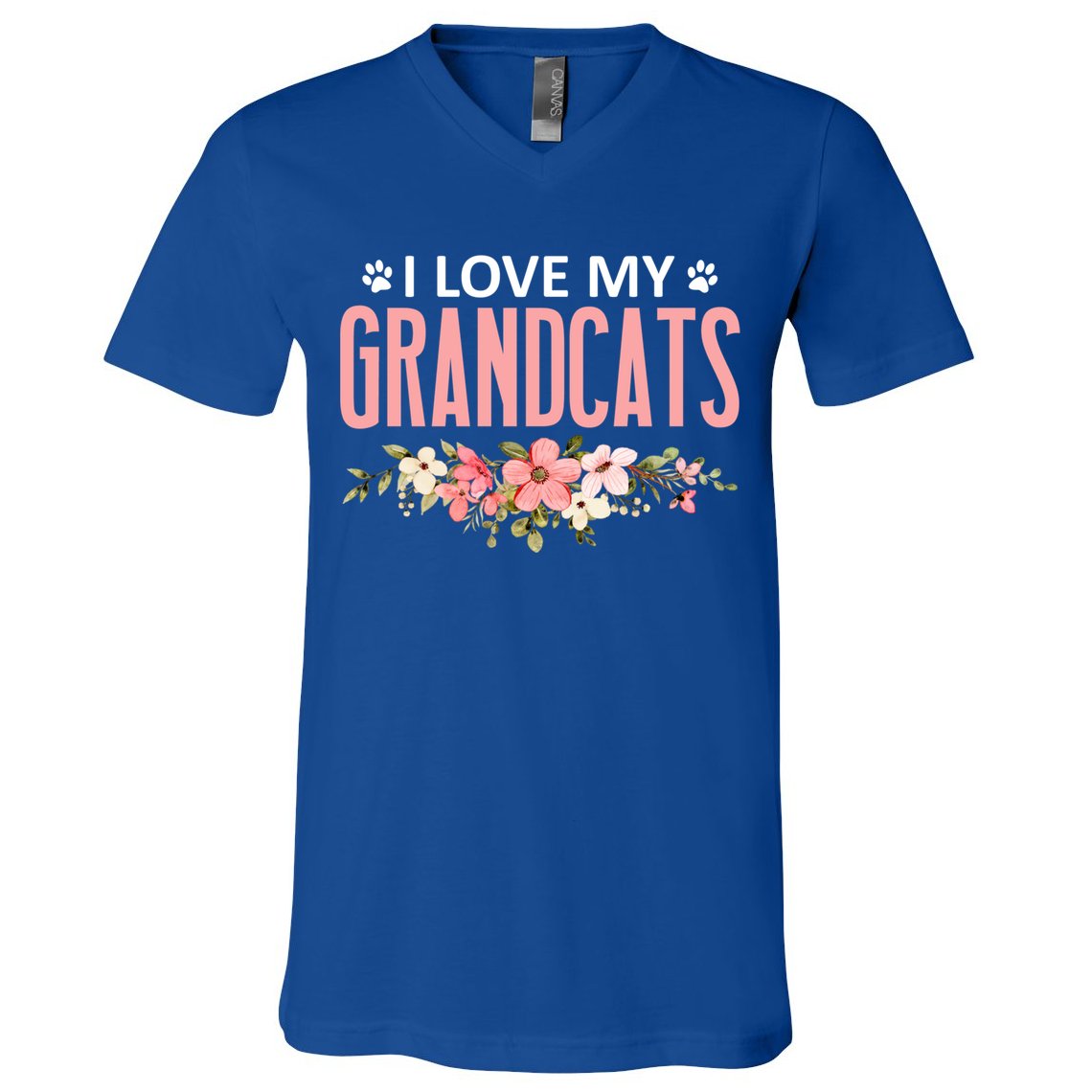 I Love My Grandcats Cat Lover Granddad Grandma Grandparent Gift V-Neck T-Shirt