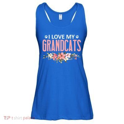 I Love My Grandcats Cat Lover Granddad Grandma Grandparent Gift Ladies Essential Flowy Tank