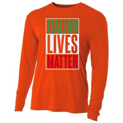 Italian Lives Matter Proud Italian Gift Cooling Performance Long Sleeve Crew