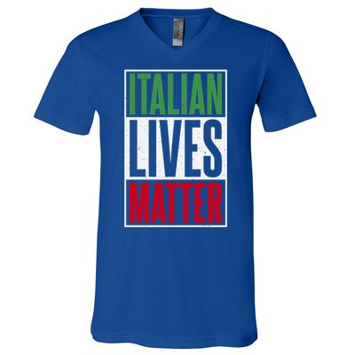 Italian Lives Matter Proud Italian Gift V-Neck T-Shirt