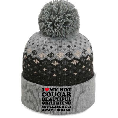 I Love My Hot Cougar Girlfriend I Heart My Hot Cougar Gf The Baniff Cuffed Pom Beanie