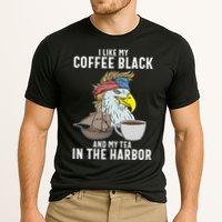 I Like My Coffee Black And My Tea In The Harbor Patriotic Cooling Performance Crew T-Shirt