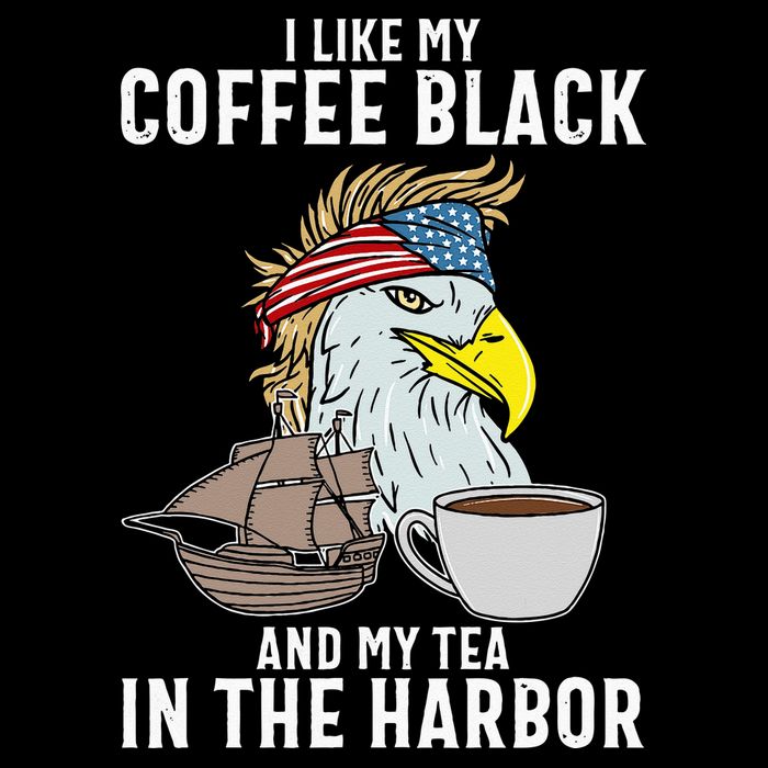 I Like My Coffee Black And My Tea In The Harbor Patriotic Cooling Performance Crew T-Shirt