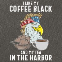 I Like My Coffee Black And My Tea In The Harbor Patriotic Cotton Canvas Backpack