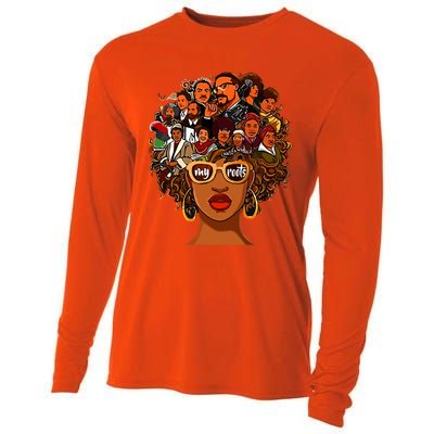 I Love My Roots Back Powerful History Month Pride Dna Gift Cool Gift Cooling Performance Long Sleeve Crew