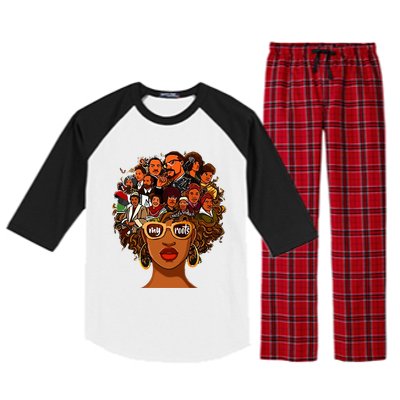 I Love My Roots Back Powerful History Month Pride Dna Gift Cool Gift Raglan Sleeve Pajama Set