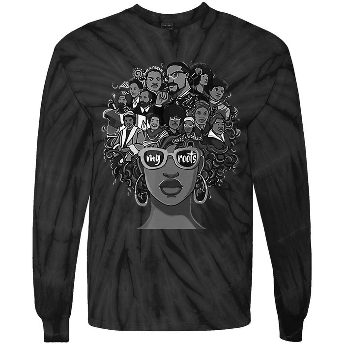 I Love My Roots Back Powerful BHM Tie-Dye Long Sleeve Shirt