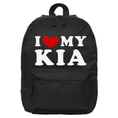 I Love My Kia 16 in Basic Backpack