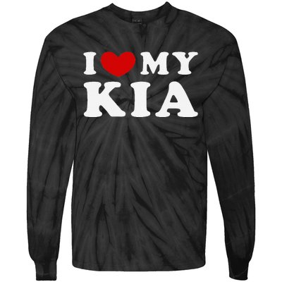 I Love My Kia Tie-Dye Long Sleeve Shirt