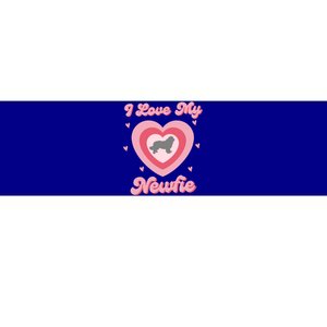 I Love My Newfie Newfy Newfoundland Dog Mom Heart Gift Bumper Sticker