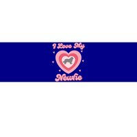 I Love My Newfie Newfy Newfoundland Dog Mom Heart Gift Bumper Sticker