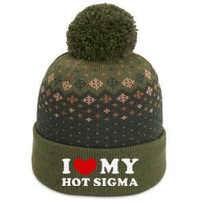 I Love My Hot Sigma The Baniff Cuffed Pom Beanie