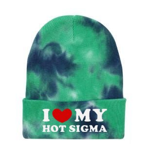 I Love My Hot Sigma Tie Dye 12in Knit Beanie