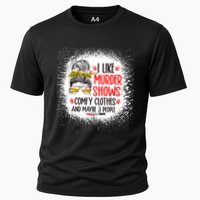 I Like Murder Shows Comfy Clothes And 3 People Messy Bun Performance Shirt