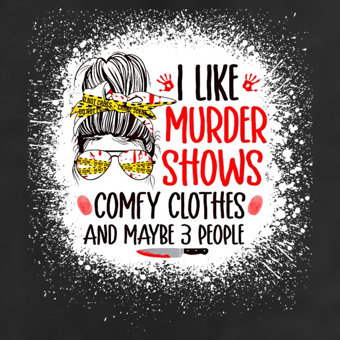 I Like Murder Shows Comfy Clothes And 3 People Messy Bun 15oz Campfire Ceramic Mug