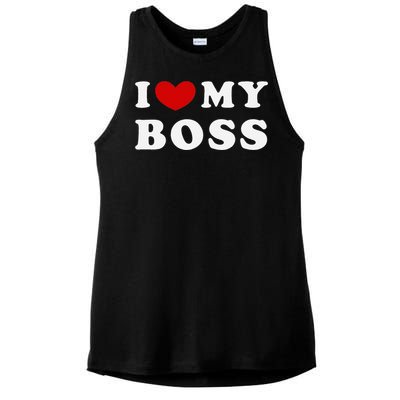 I Love My Boss Ladies PosiCharge Tri-Blend Wicking Tank