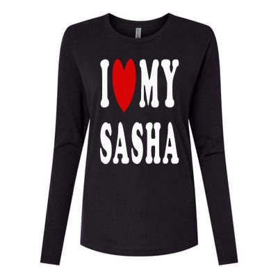 I Love My Sasha I Heart My Sasha Womens Cotton Relaxed Long Sleeve T-Shirt