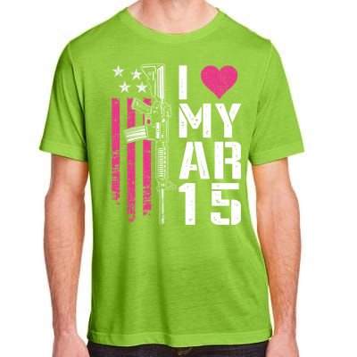 I Love My Ar15 Gift Pink Argift15 Rifle Owner Usa Flag Gift Adult ChromaSoft Performance T-Shirt