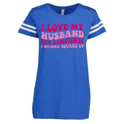 I Love My Husband But Sometimes I Wanna Square Up Vintage Enza Ladies Jersey Football T-Shirt